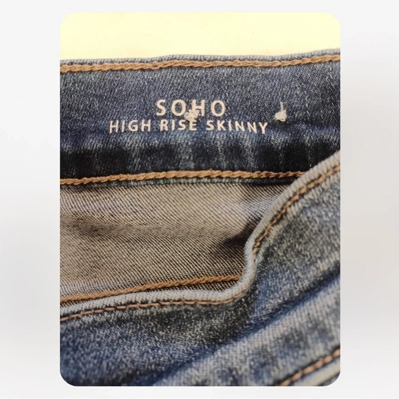 Nicole Miller New York Raw Hem High Rise Embroidered Skinny Ankle Jeans Size 6 - Picture 10 of 12